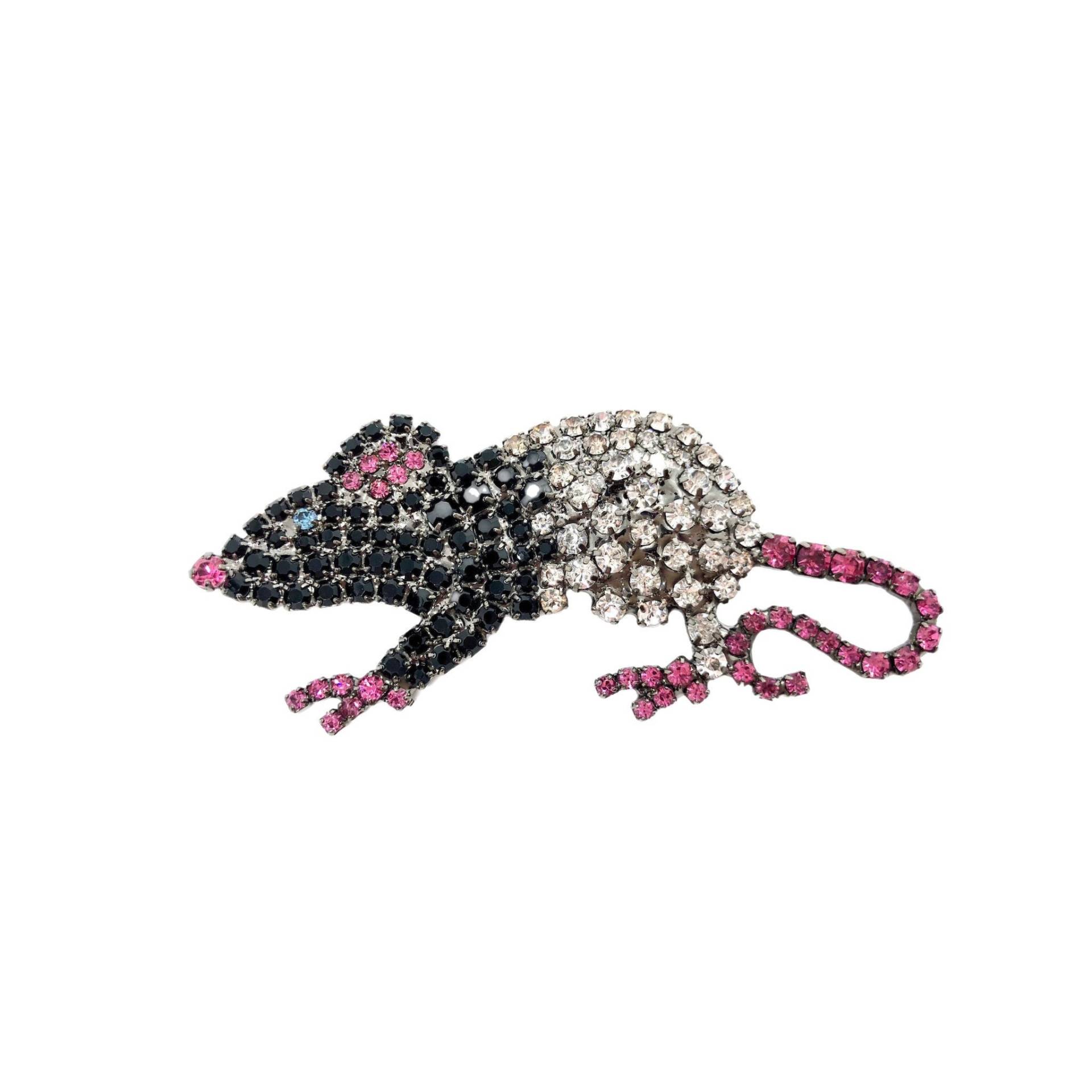 Kapuzenratte Brosche - Strass Nager von vonWalhofJewelry