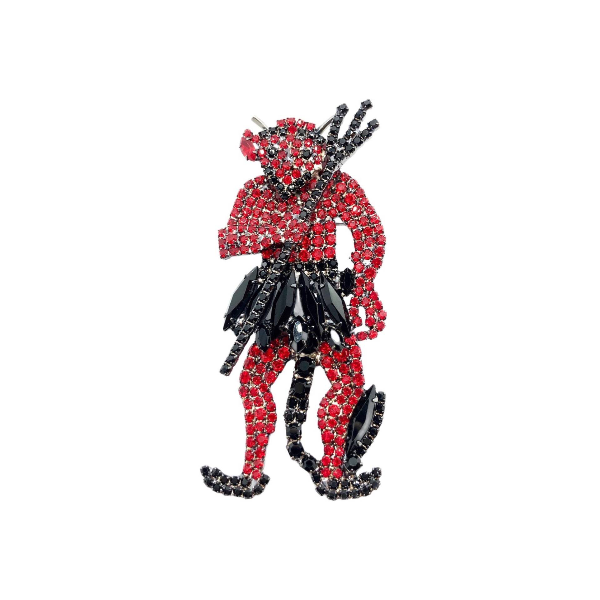 Krampus Teufel Anstecker - Deutsche Weihnachtsfolklore Walpurgis Nacht von vonWalhofJewelry