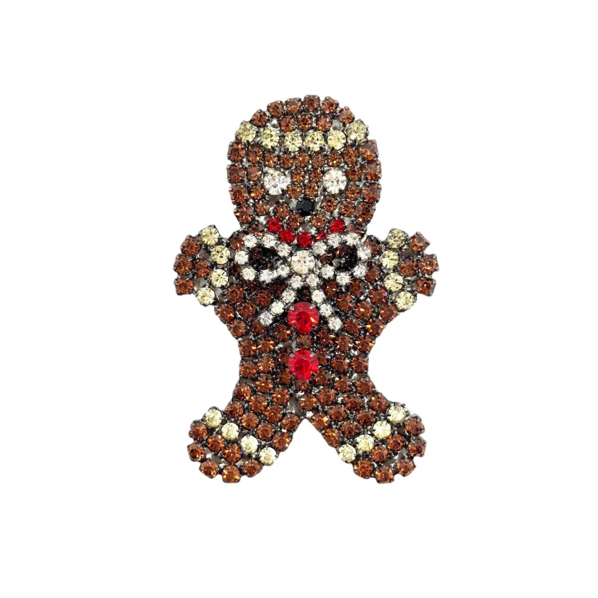 Lebkuchenmann Brosche - Weihnachtsbrosche Von Walhof Weihnachtsschmuck von vonWalhofJewelry