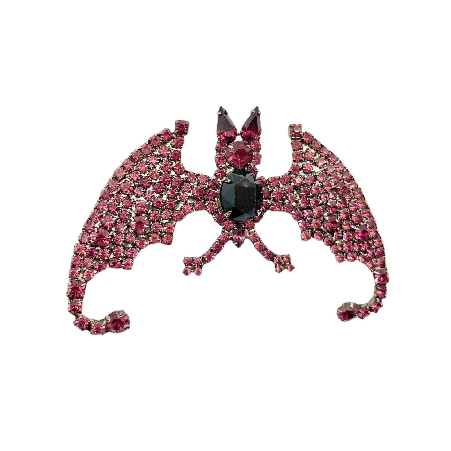 Lila Fledermaus Brosche - Amethyst Swarovski Strass von vonWalhofJewelry