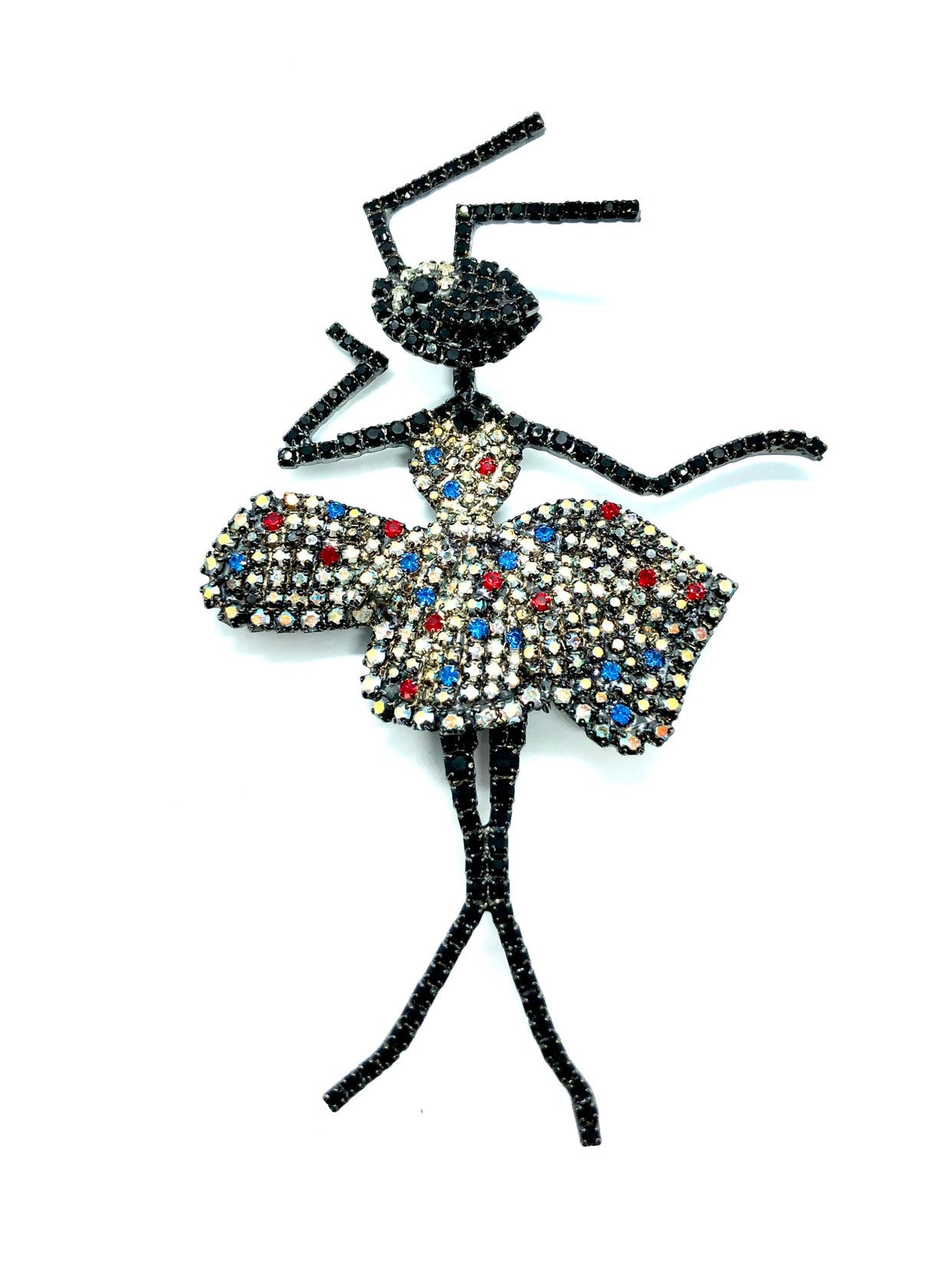 Madame Ant Brosche - Kristall Strass Insekt Bug Pin von vonWalhofJewelry