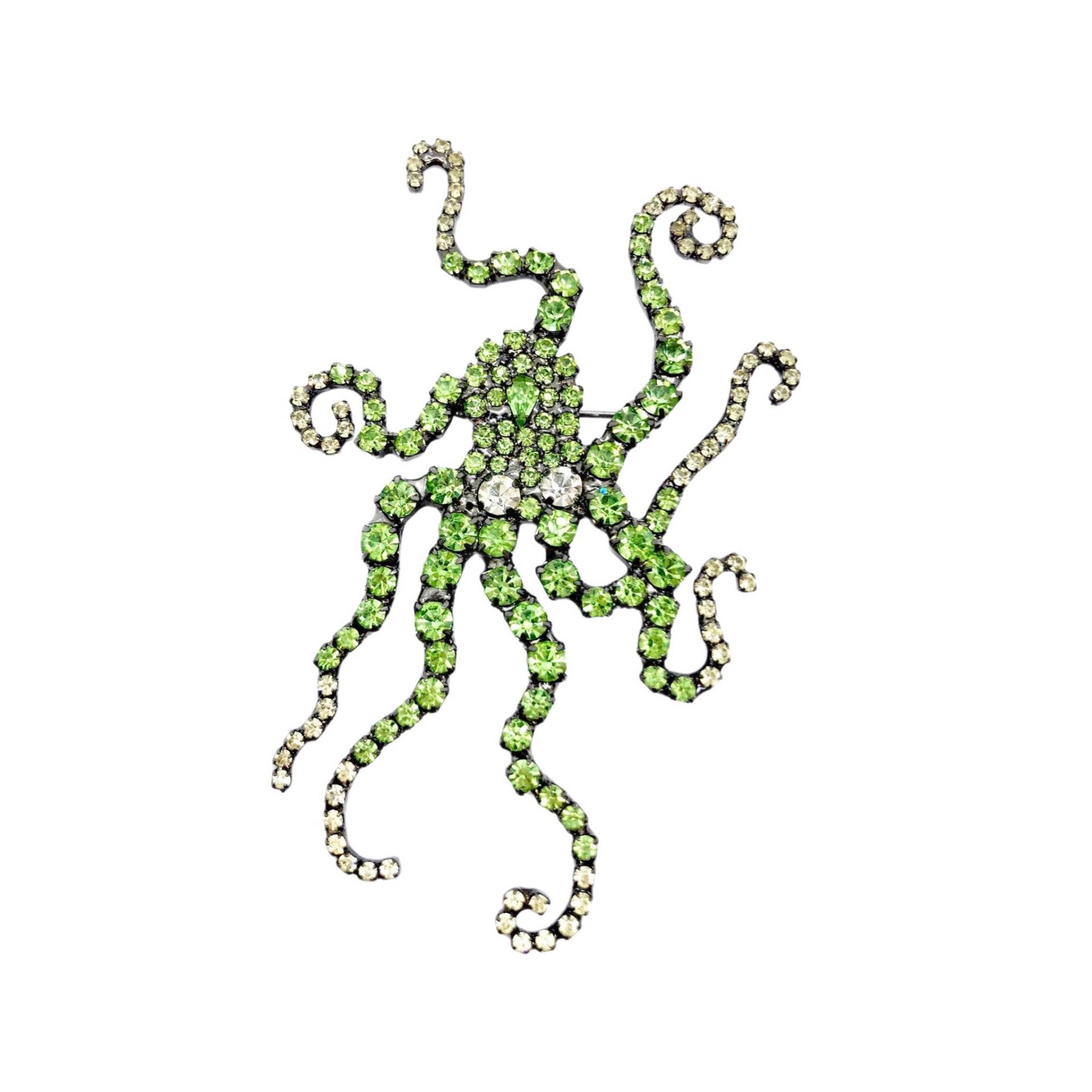 Oktopus Pin/Brosche - Swarovski Kristall Von Walhof Cephalopod von vonWalhofJewelry