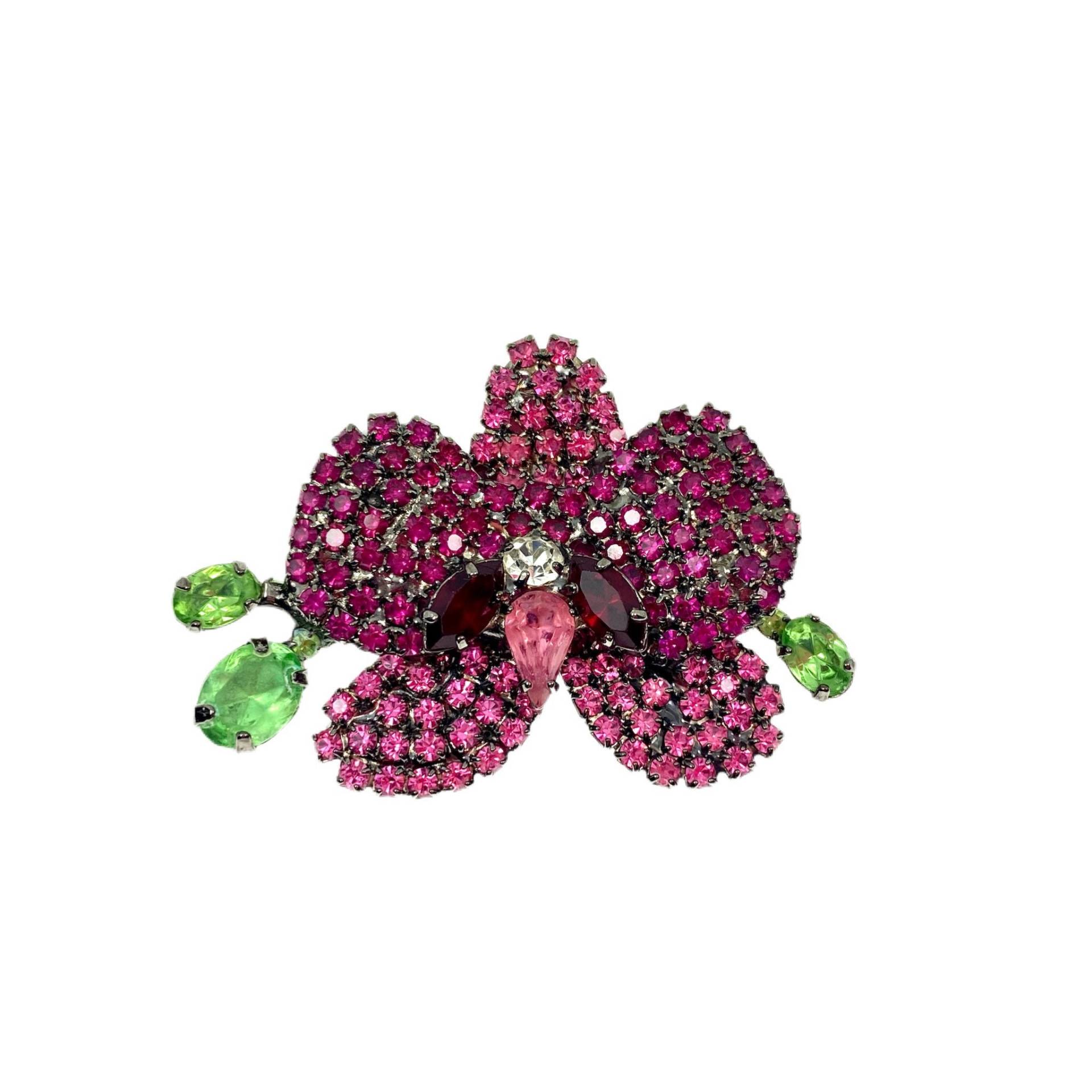 Orchidee Brosche - Anstecknadel/Von Walhof Jewelry Crystal Strass von vonWalhofJewelry