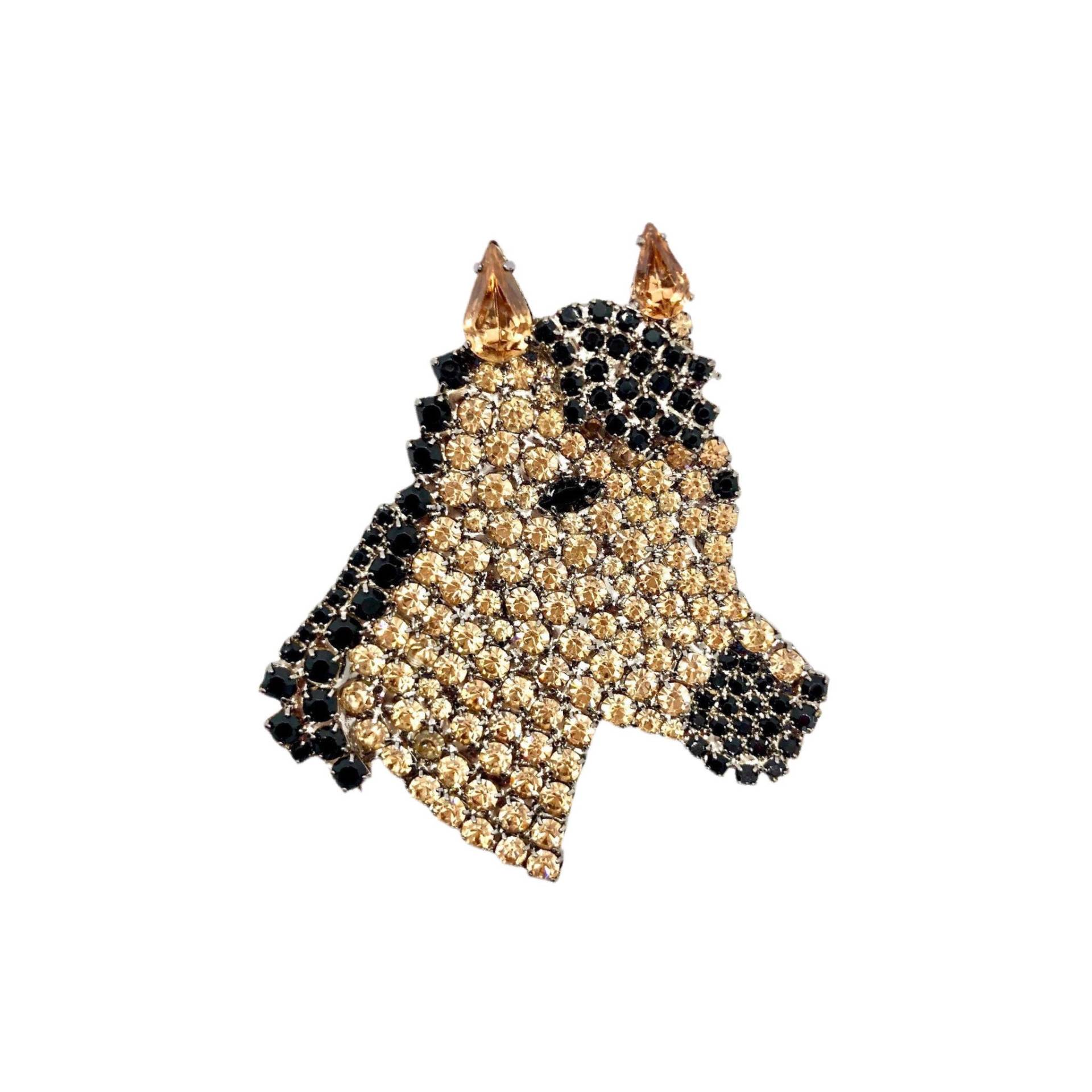 Palomino Pferd Brosche/Kristall Anstecknadel von vonWalhofJewelry