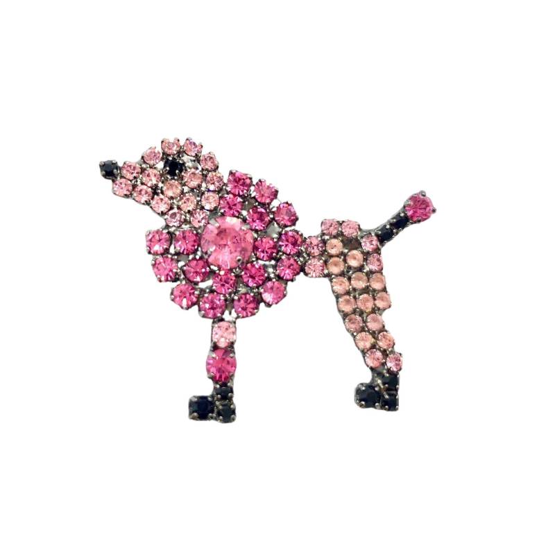 Pink Pudel Pin - Swarovski Kristalle Rockabilly von vonWalhofJewelry