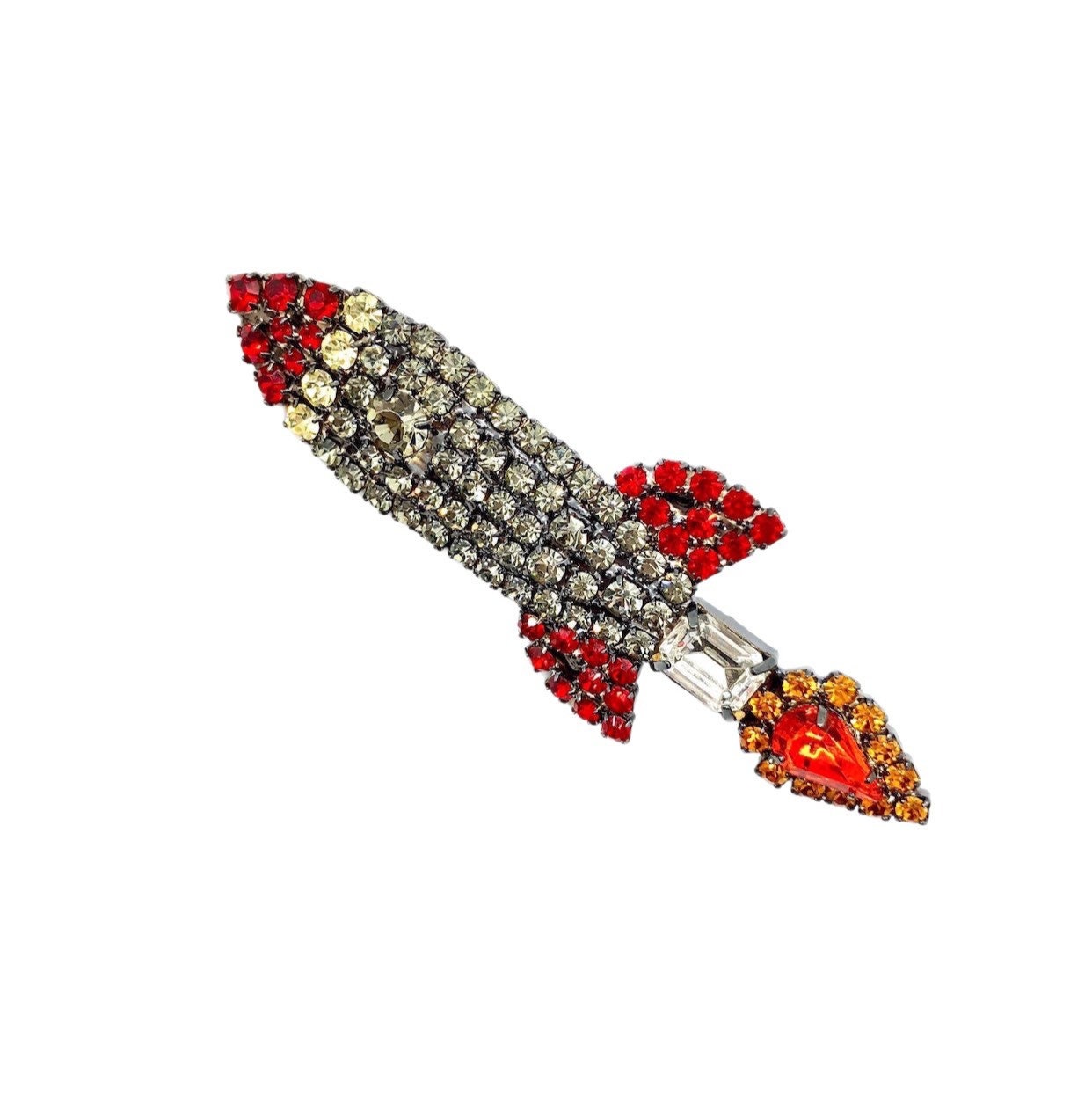 Retro Rocket Pin - Sci-Fi Swarovski Kristalle von vonWalhofJewelry