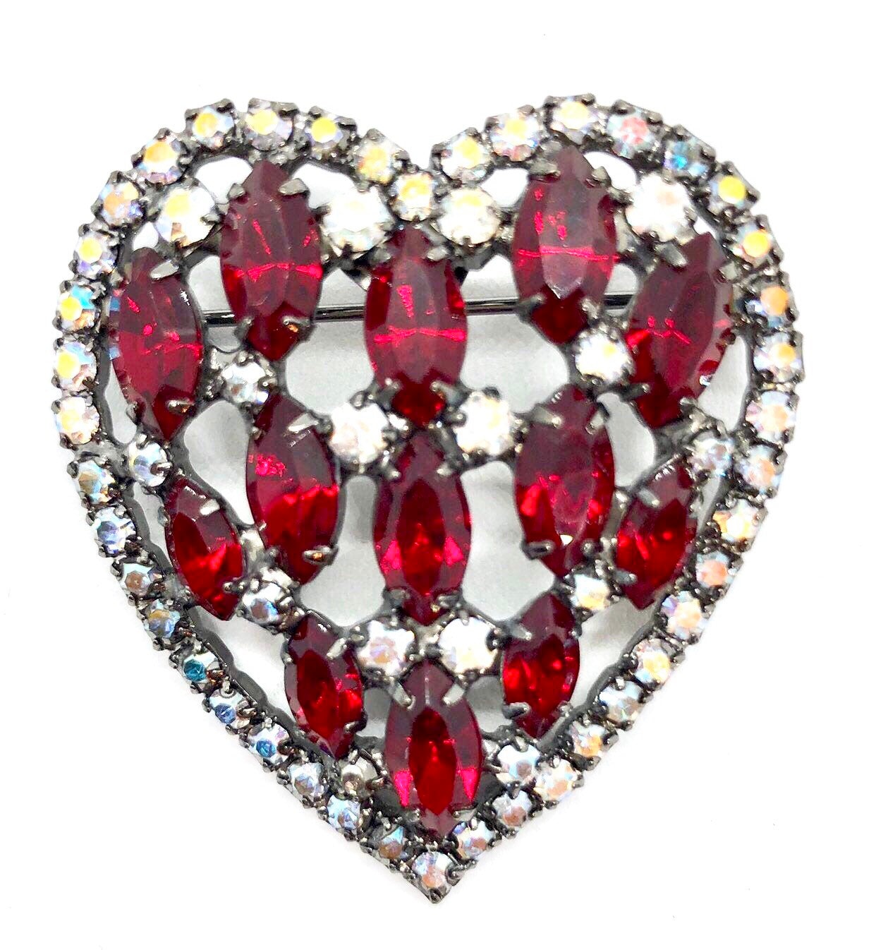 Rote Herz Brosche - Swarovski Kristalle Von Walhof von vonWalhofJewelry