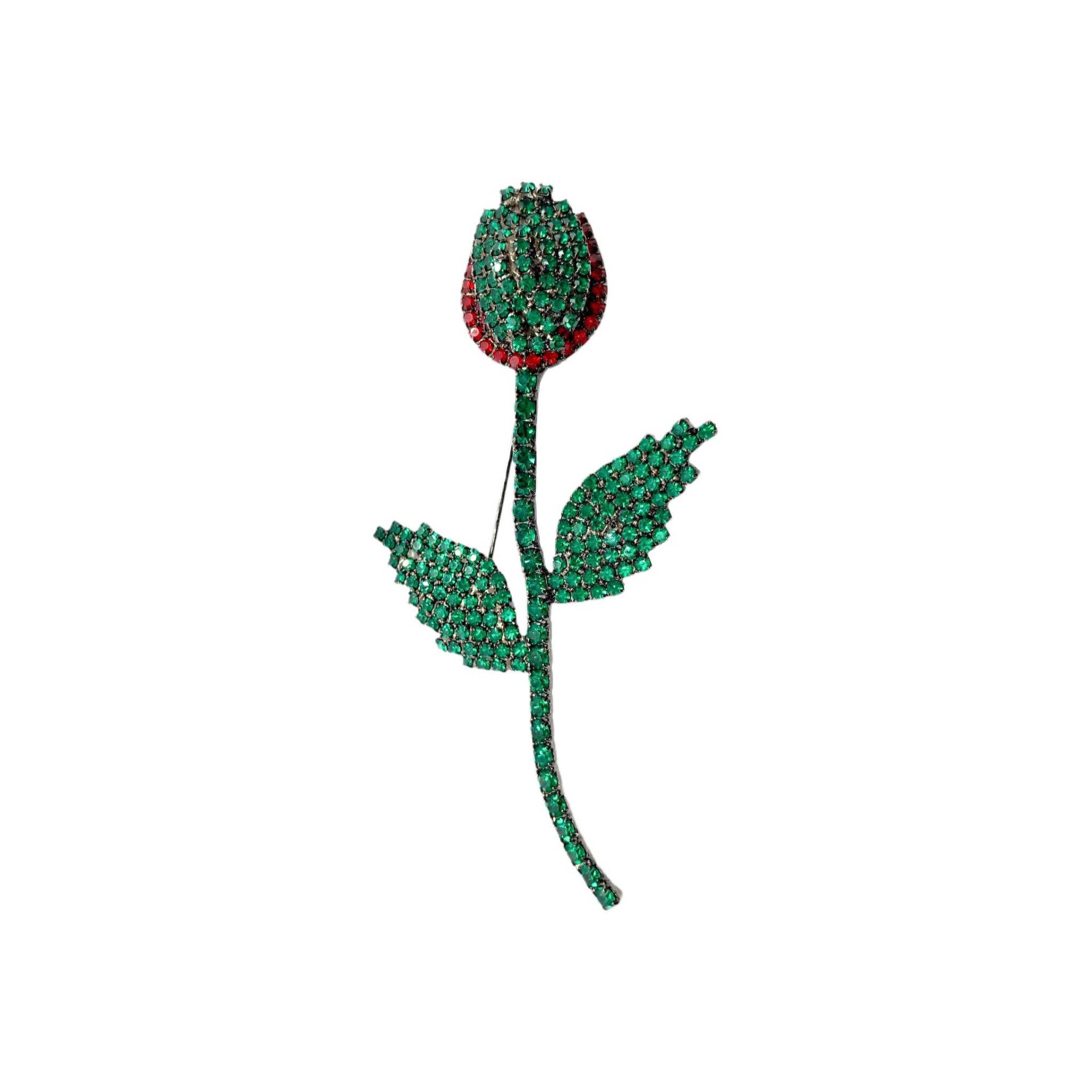 Rote Rosen Brosche - Swarovski Kristalle/Seltene Bettina Von Walhof von vonWalhofJewelry