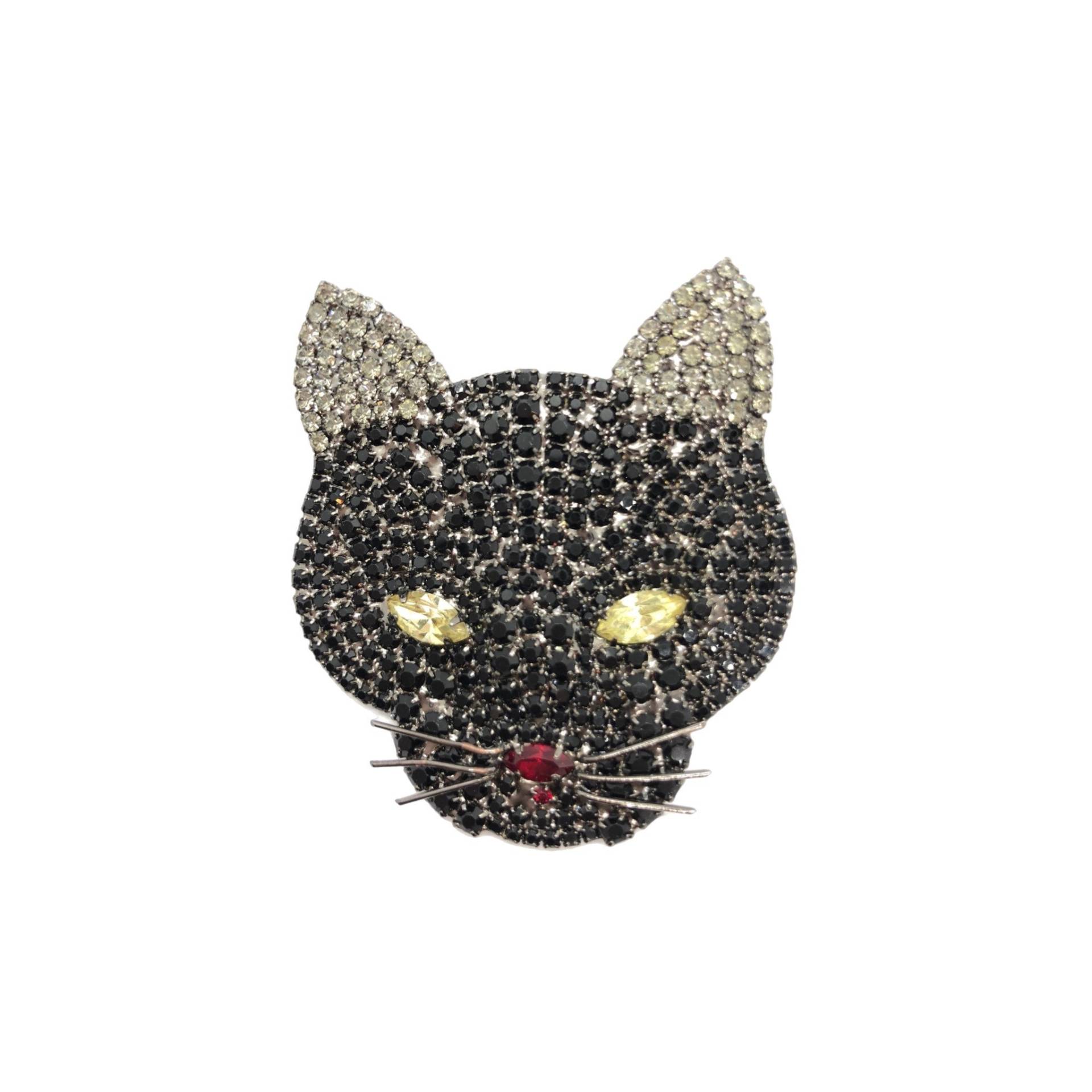 Schwarze Katze Brosche - Vintage Von Walhof Schmuck von vonWalhofJewelry