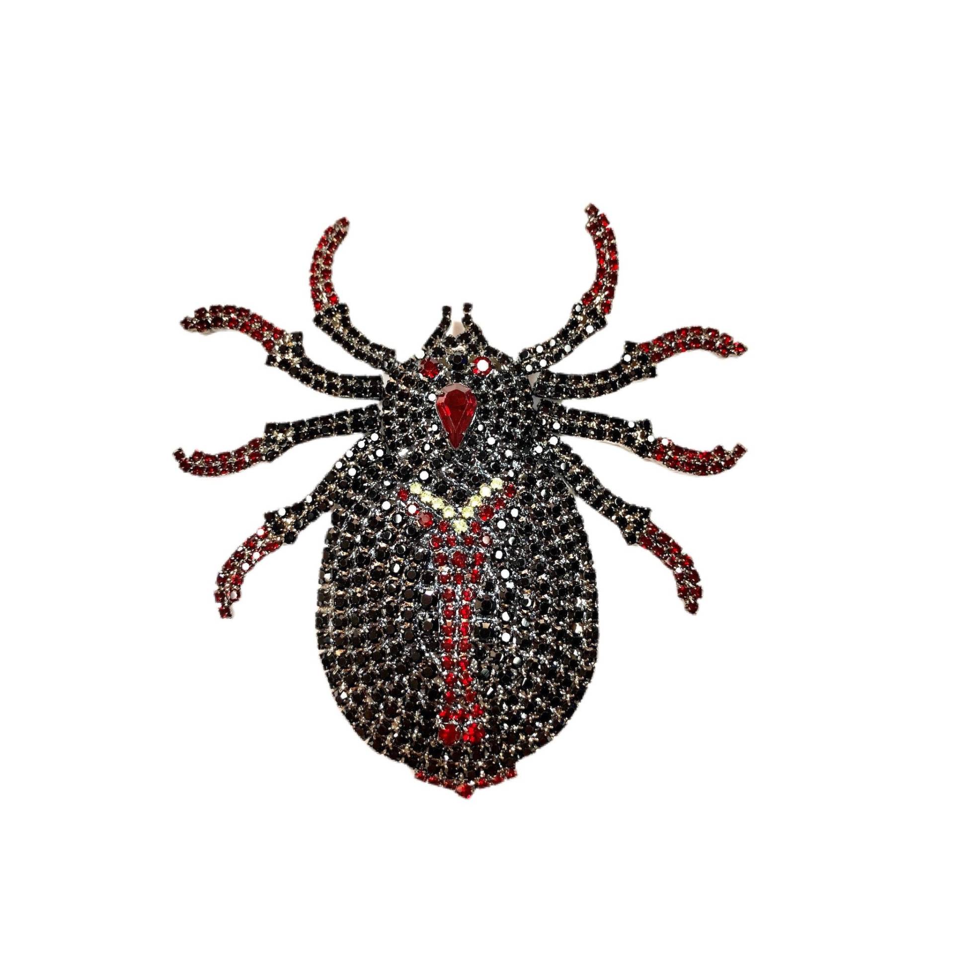 Schwarze Spinnen Brosche - Witwe Tremblant Beine Spinnentier Pin von vonWalhofJewelry