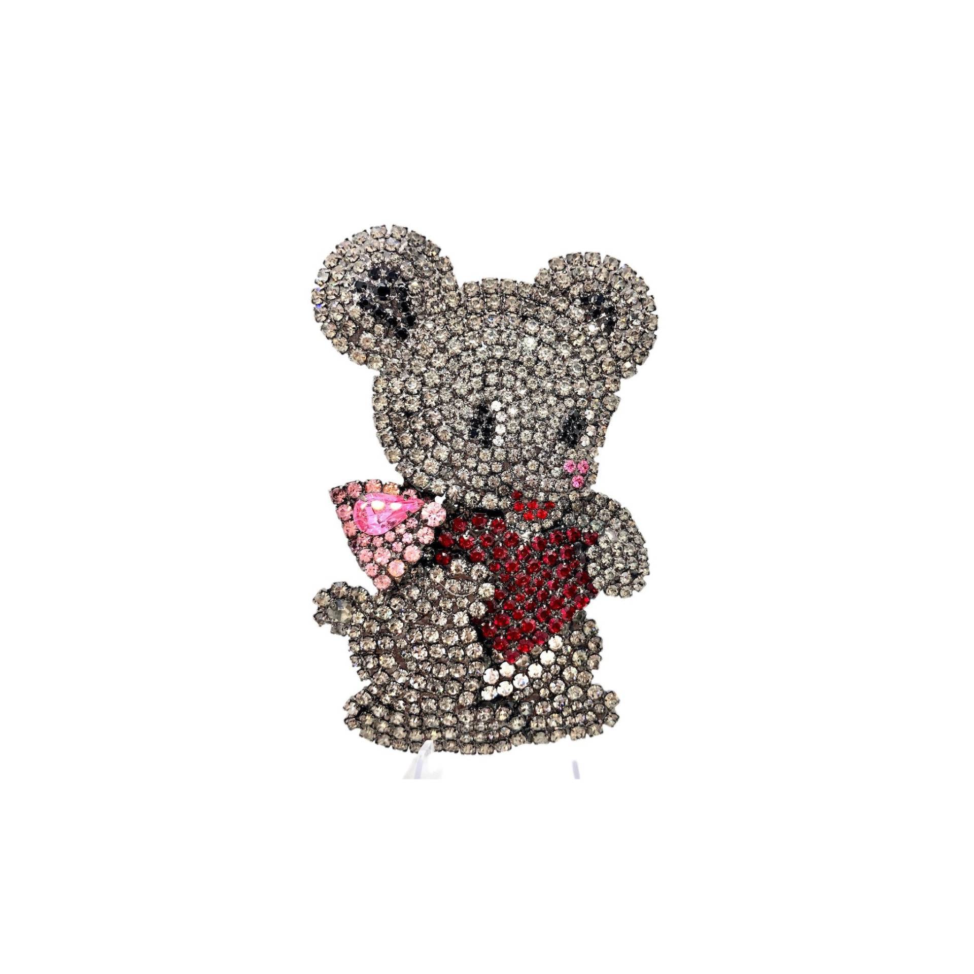 Teddy Bär Brosche/Die Herz Hält - Valentinsgruß Pin von vonWalhofJewelry