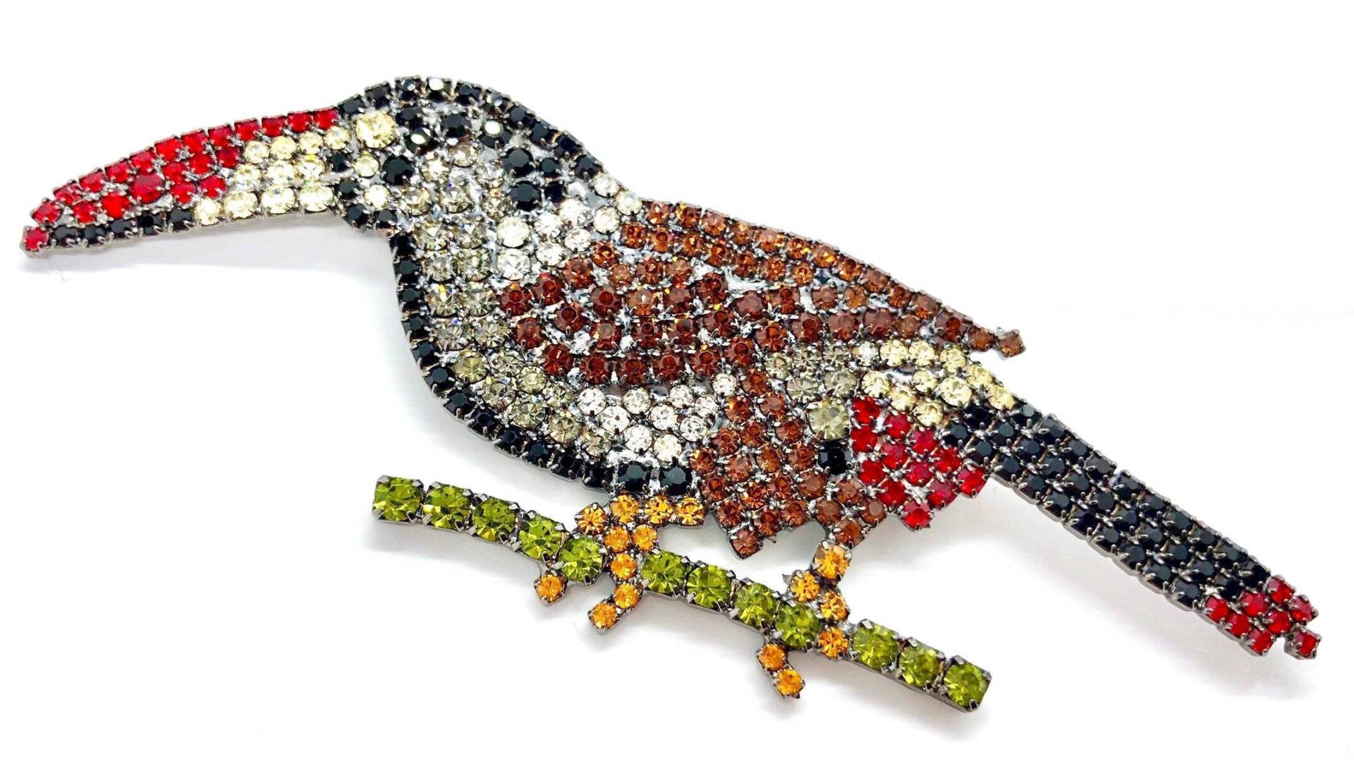 Tukan Vogel Brosche - Strass/Von Walhof von vonWalhofJewelry