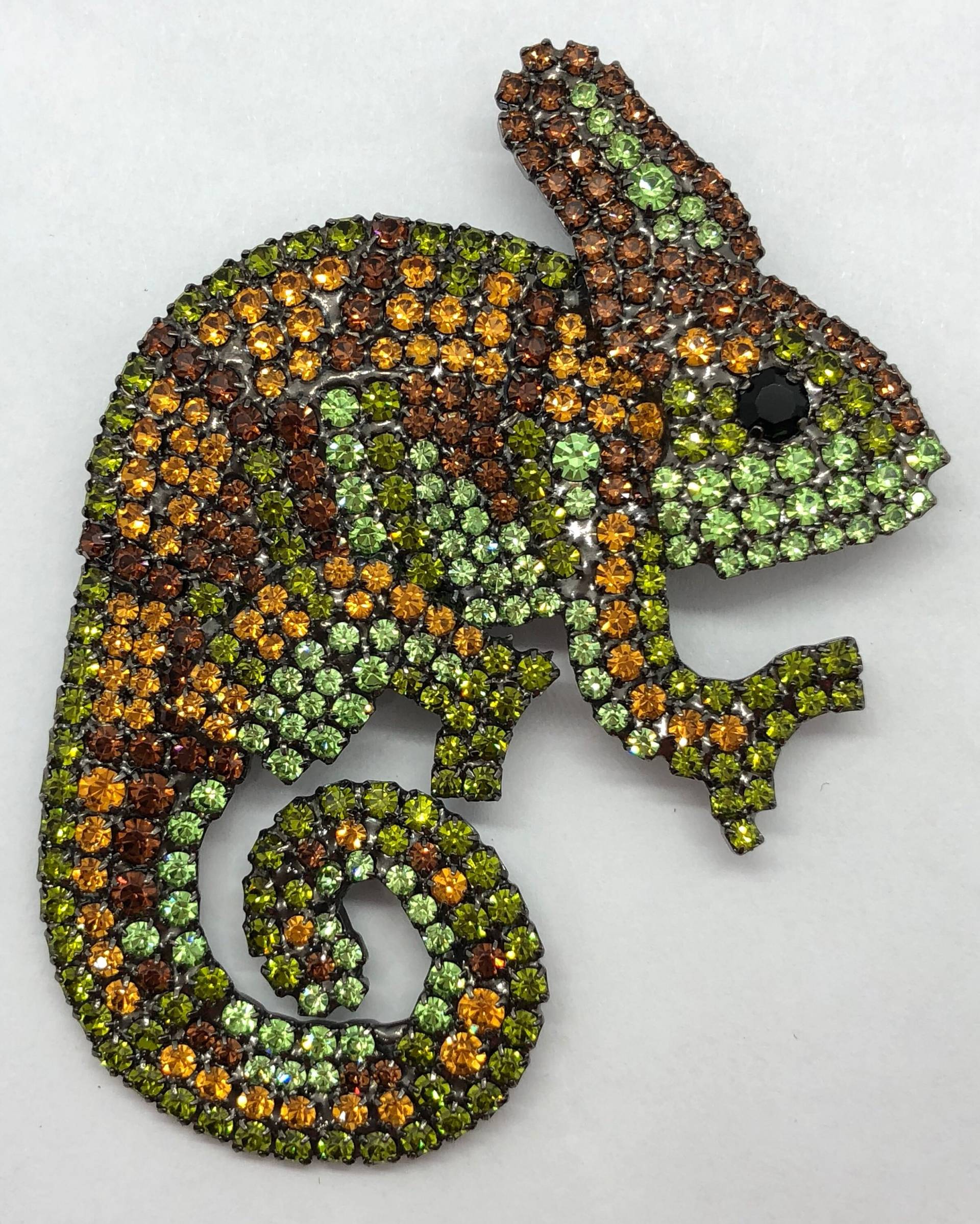 Verschleiertes Chamäleon Anstecknadel - Exotic Reptile/Von Walhof Schmuck von vonWalhofJewelry