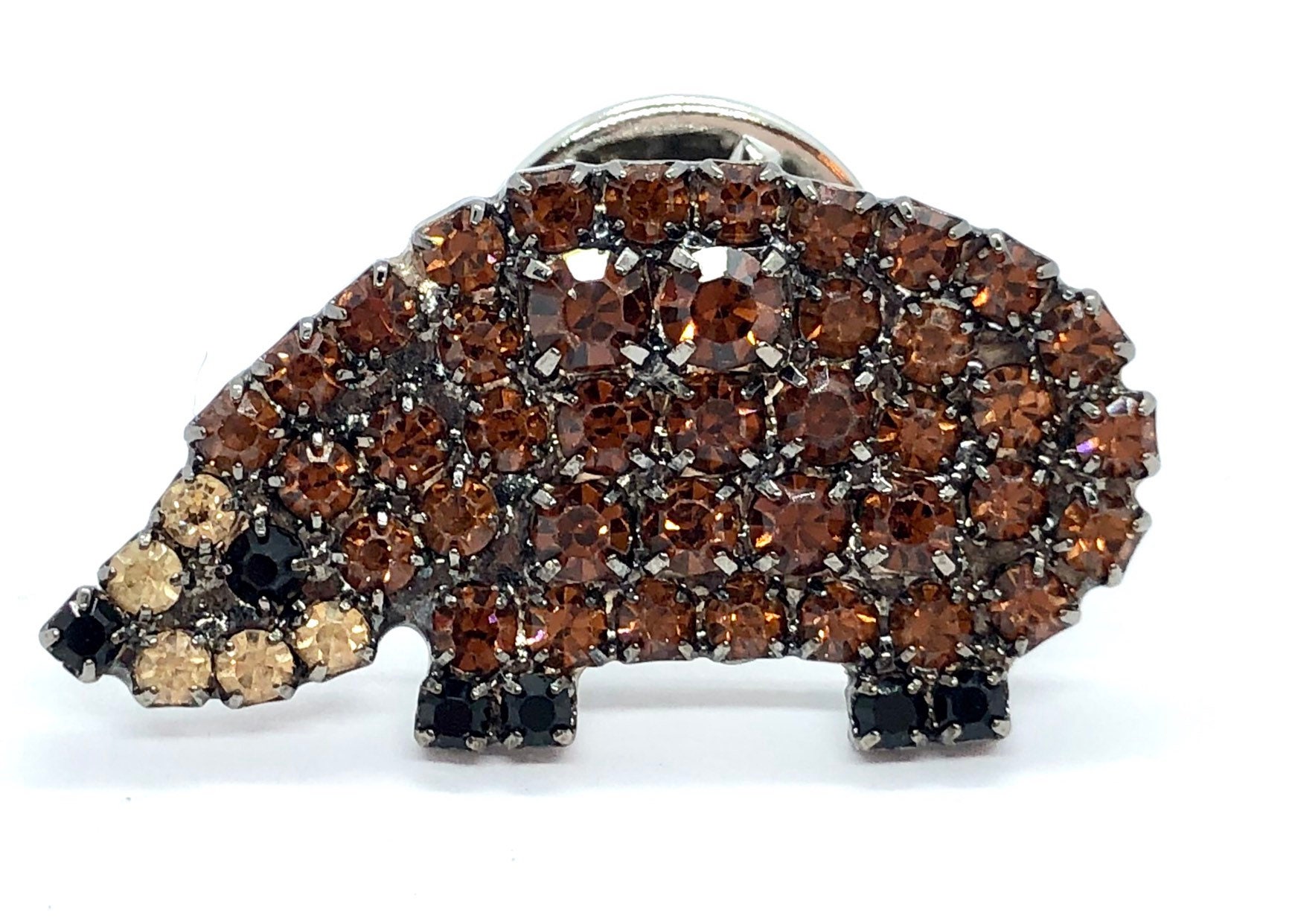 Wee Little Igel Anstecknadel - Swarovski Crystal Tack Pin von vonWalhofJewelry