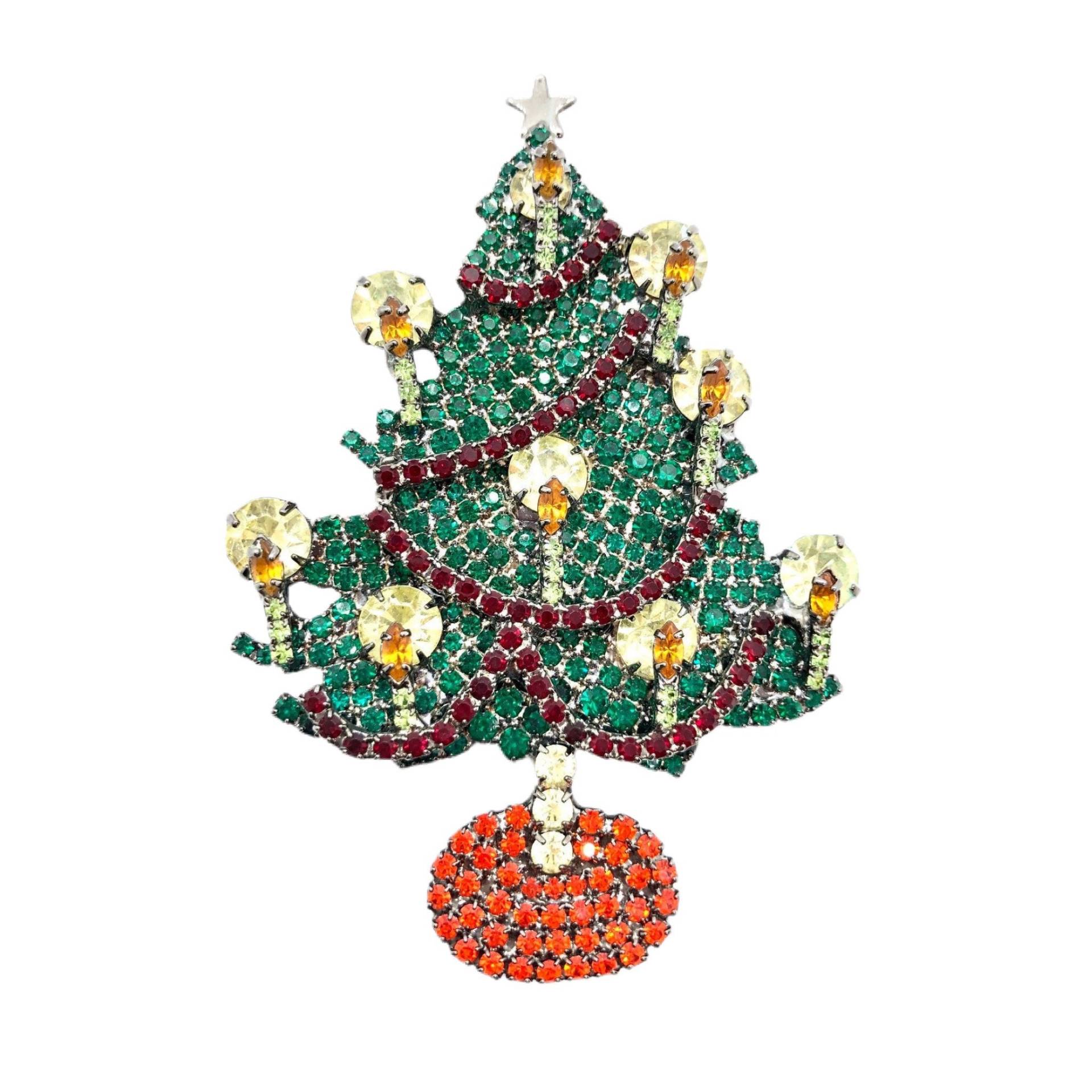 Weihnachtsbaum Brosche - Von Walhof Buchstück Holiday Bling Xmas Pin von vonWalhofJewelry