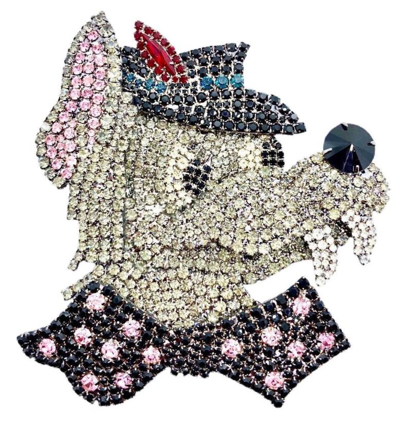 strass Brosche Wolf - Vintage Von Walhof Jewelry von vonWalhofJewelry