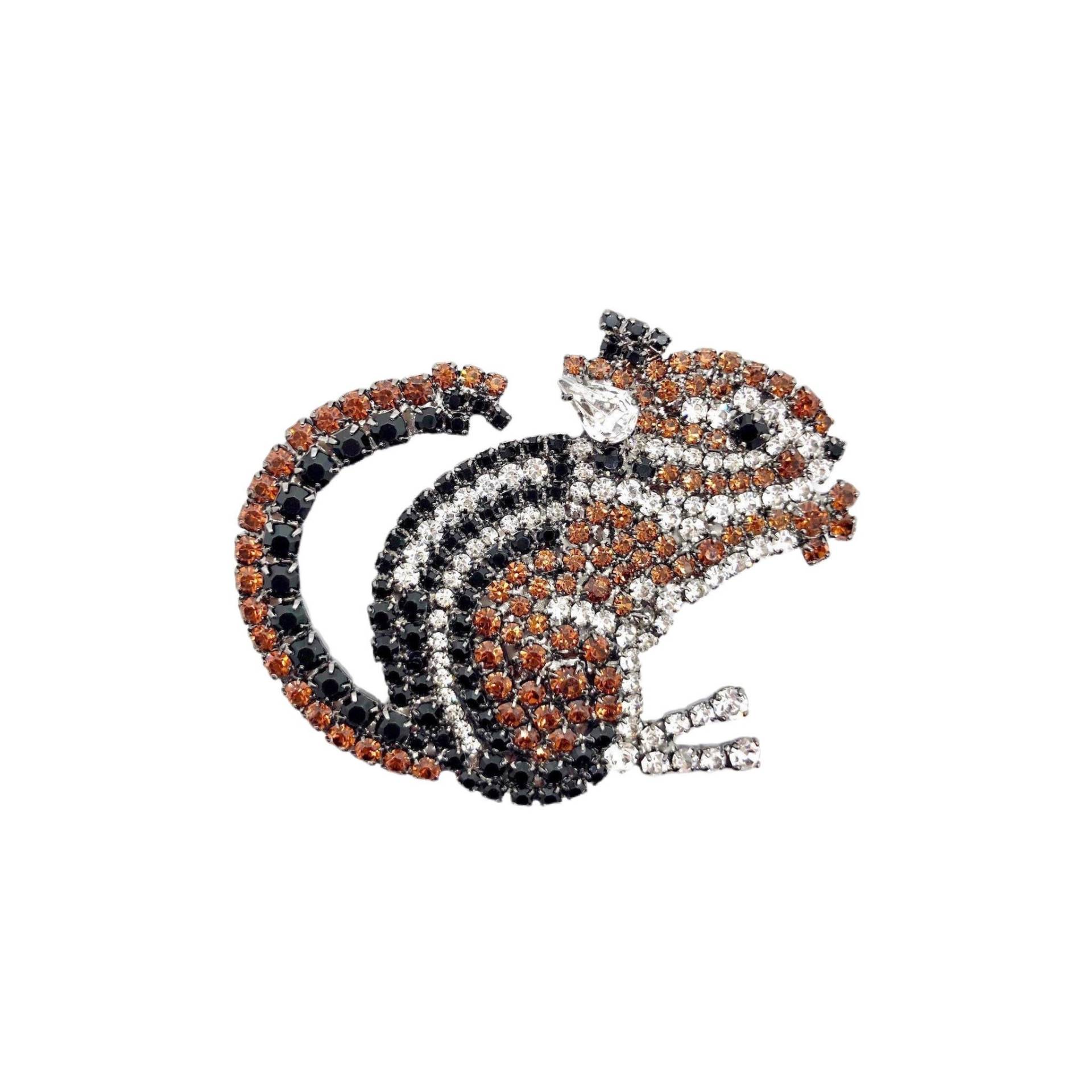 strass Chipmunk Brosche - Von Walhof Jewelry Ziesel von vonWalhofJewelry