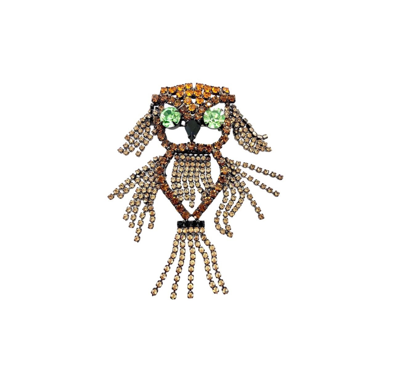 strass Eule Brosche - Signiert Von Walhof von vonWalhofJewelry