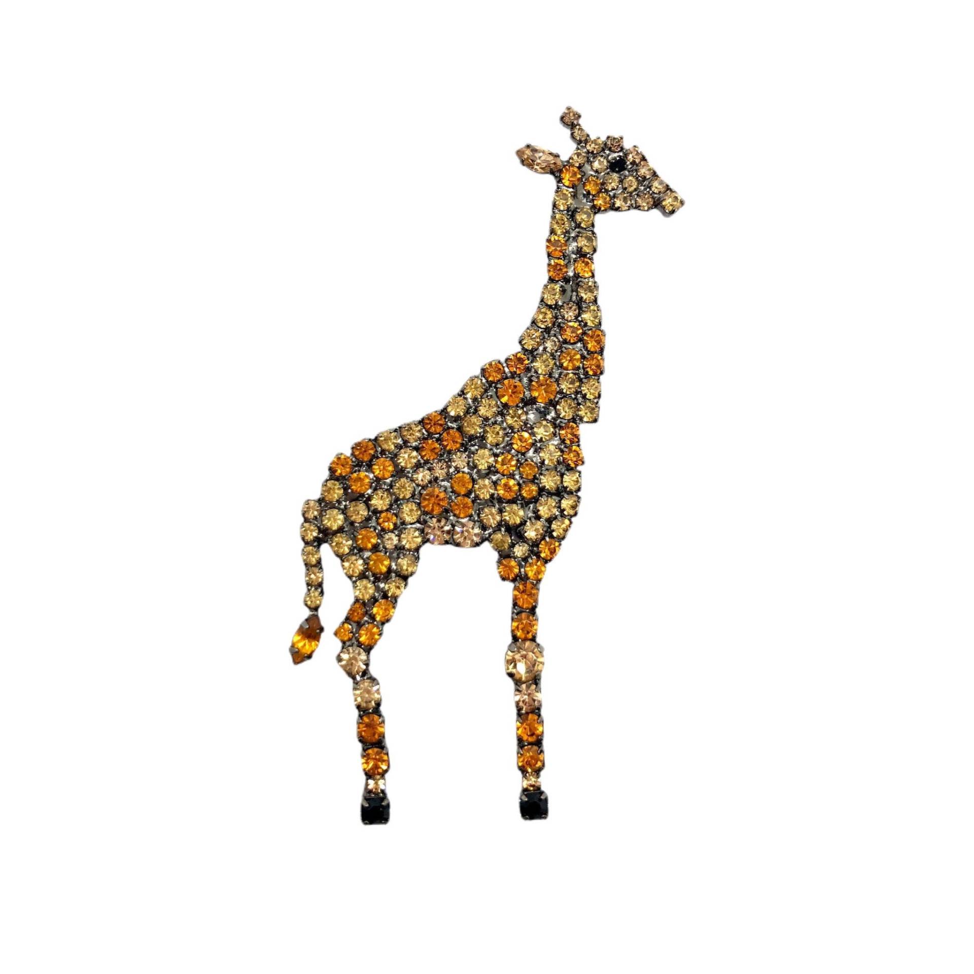 strass Giraffe Pin - Von Walhof Brosche Safari Huftier von vonWalhofJewelry