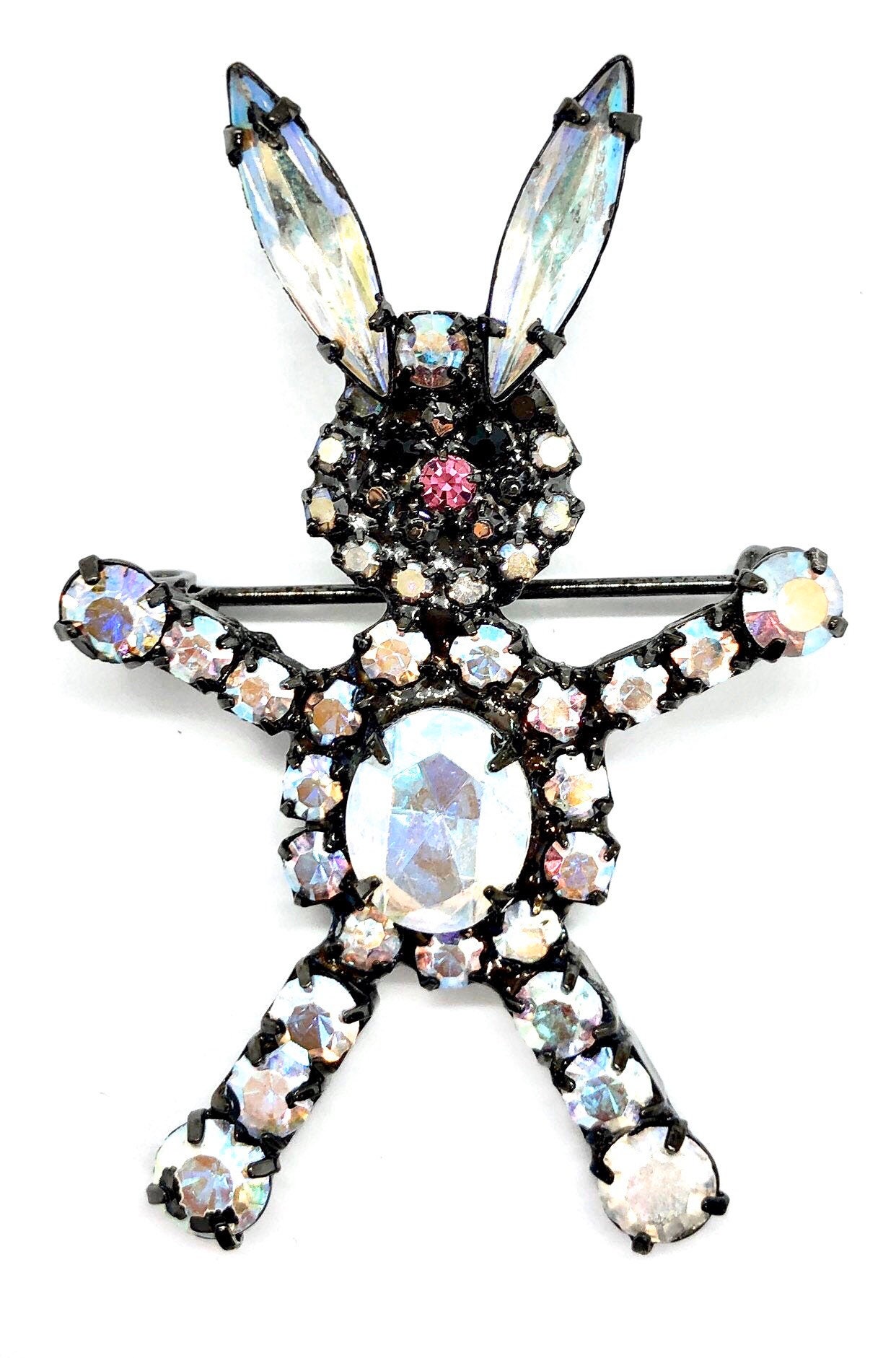 strass Hase Pin/Glitzer Osterbrosche von vonWalhofJewelry