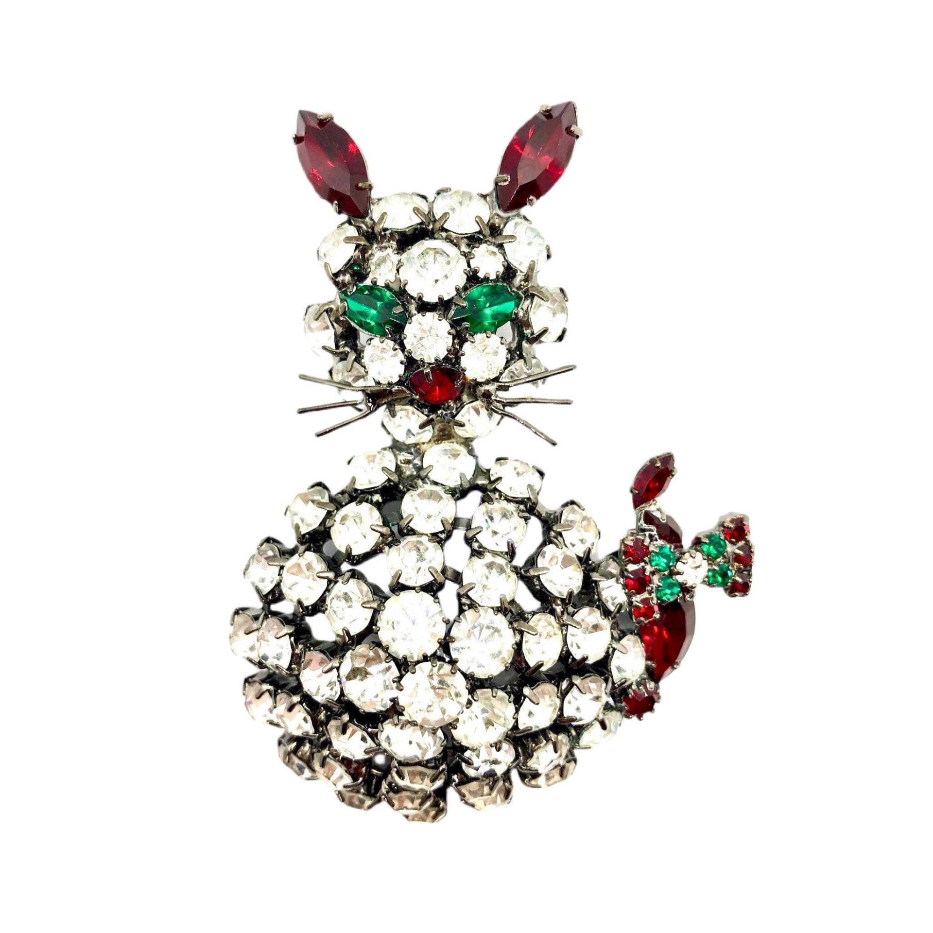 strass Katzen Brosche - Bettina Von Walhof von vonWalhofJewelry
