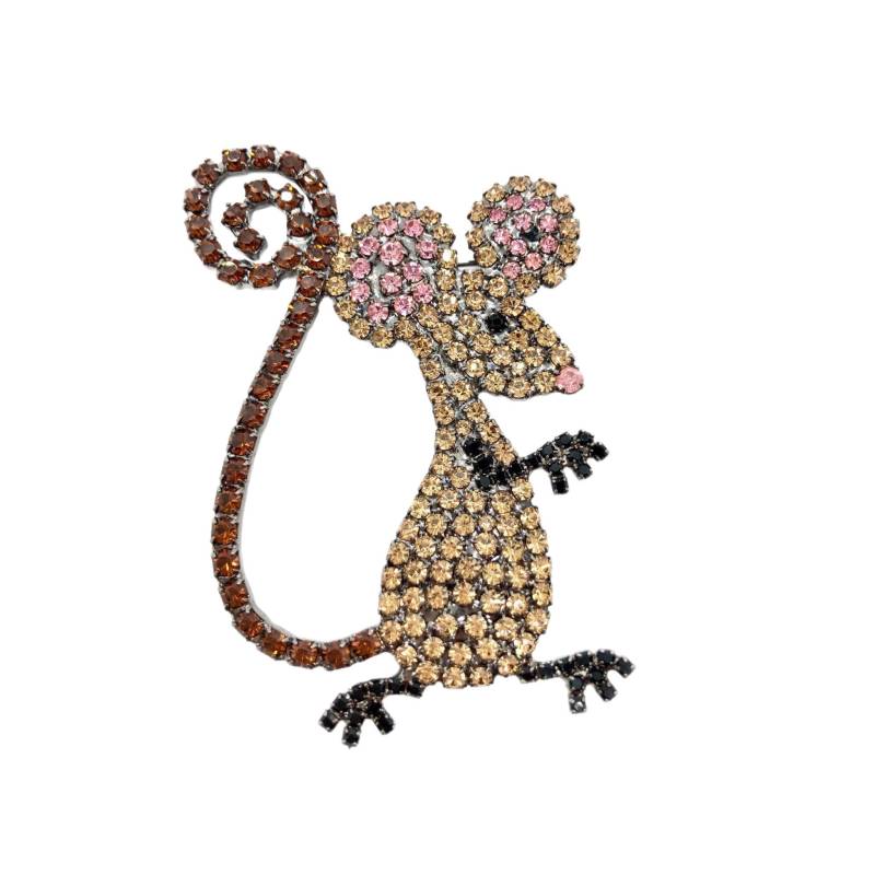 strass Maus Brosche - Nager Pin Quirky Swag von vonWalhofJewelry