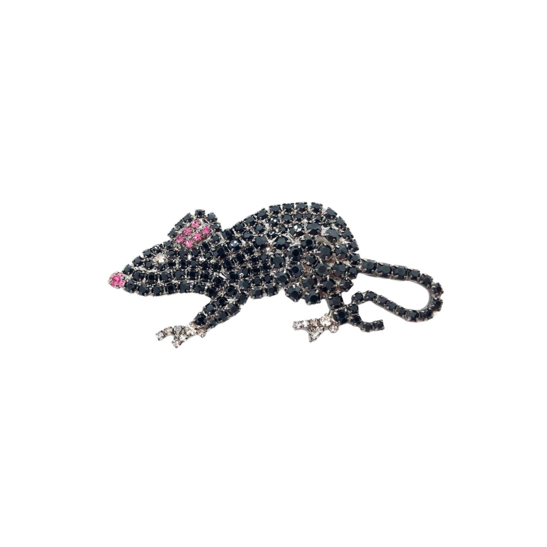 strass Ratte Brosche - Squeaky Lil' Ratty Pin von vonWalhofJewelry