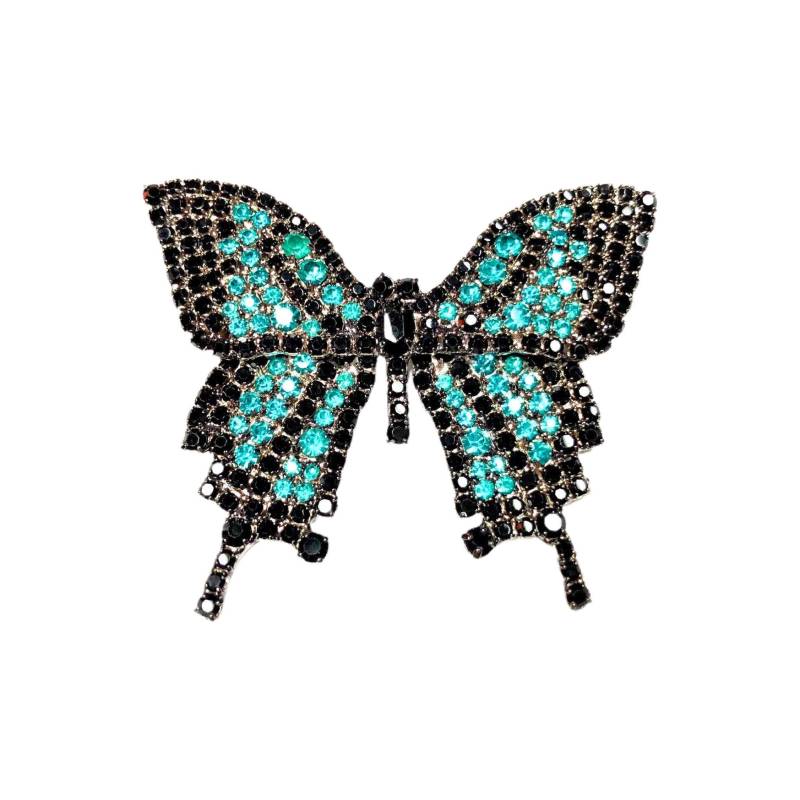 strass Schmetterling Pin - Schwarze & Petrol, Grün, Rosa, Lila/Lepidoptera Brosche von vonWalhofJewelry