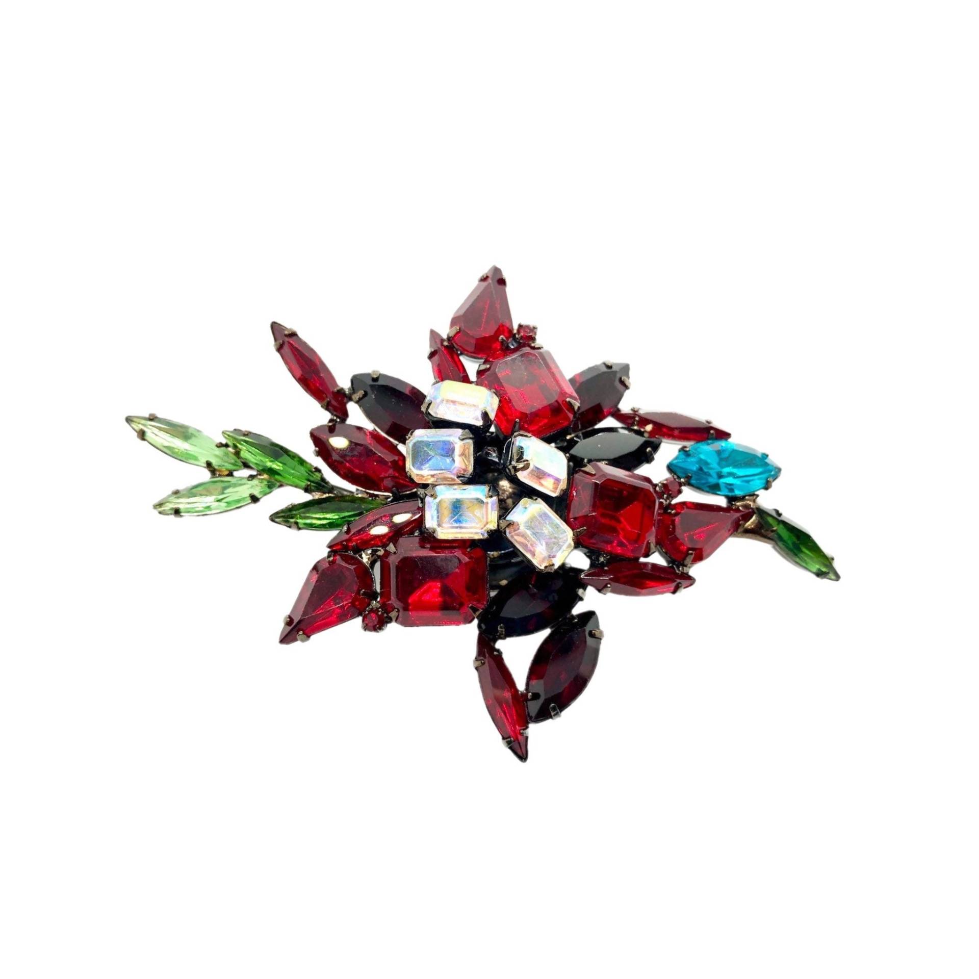 strass Weihnachtsstern Brosche - Signiert Bettina Von Walhof von vonWalhofJewelry