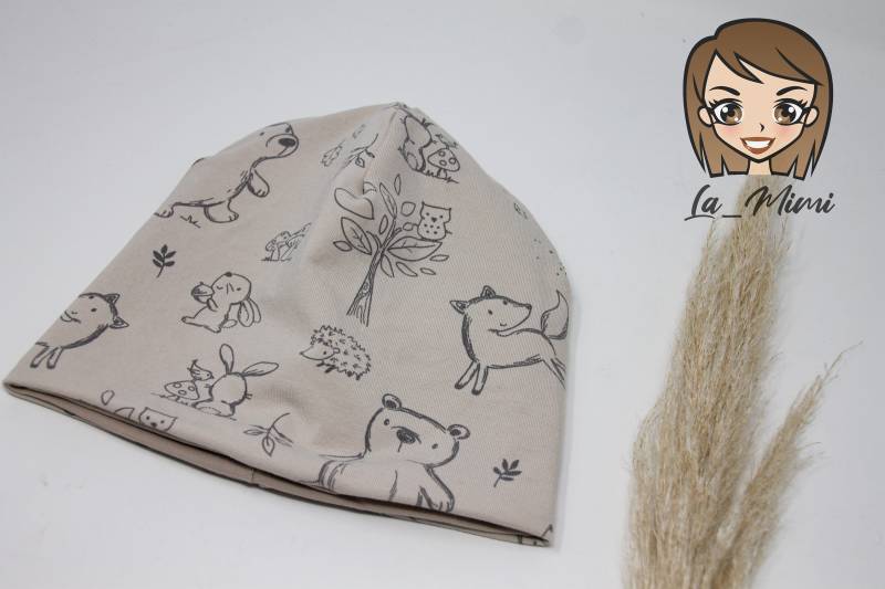 Beanie Und Lop Doppellagig, Waldtiere, Für Kinder, Kinderbeanie, Loop von vonlamimi