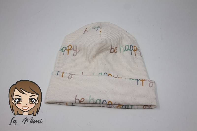 Hipsterbeanie/Beanie Kindermütze Rainbow Regenbogen Boho Be Happy von vonlamimi