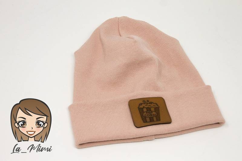 Hipsterbeanie/steatmentbeanie Mit Personalisiertem Patch Aus Echtleder von vonlamimi