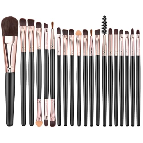 vonsera 20 Stück Pinselset Makeup, Professionelle Make Up Pinsel Set für Foundation, Concealer und Lidschatten, Schminkpinsel Set mit Reiseetui, Ideal für Anfänger & Profis (Roségold) von vonsera
