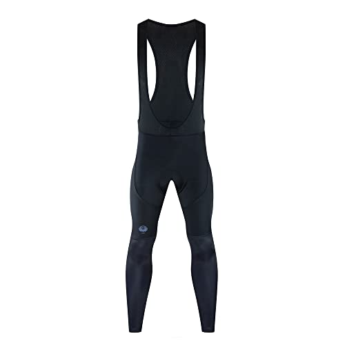 voofly 4D Gepolsterte Fahrradhose Herren Lang Rennrad Hose Stretch Atmungsaktiv Fahrrad Bib Tights Schwarz XL von voofly