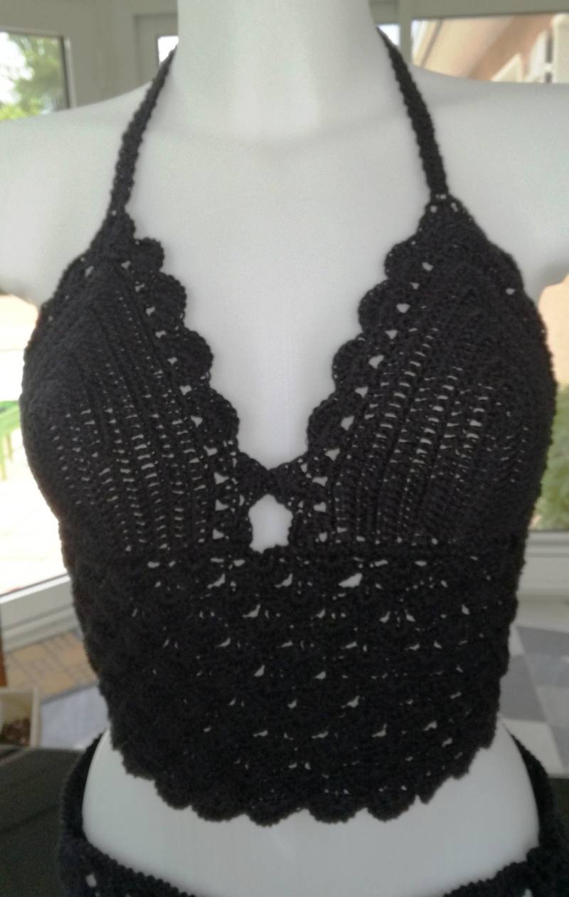 Ein Vintage-Häkeltop, Ein Zeitloser Klassiker. Dieses Bralette Ist Eine Verlängerte Version Meines Standardmusters von vosenviesaucrochet
