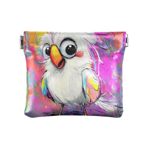 A Cartoon Chick Damen Leder Geldbörse Fancy Mini Make-up Tasche für Damen, Ein Cartoon-Küken, 1 size, Druckkunst von voucong