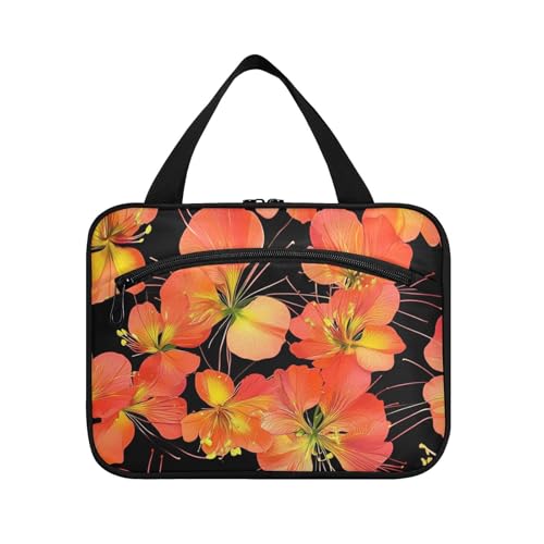 Barbados Pride of Barbados Beauty Blumenhängetasche für Herren, Reisen, mit Haken, Designer-Make-up-Organizer-Tasche für Accessoires, Must-Haves, Reise-Porta, Kosmetik, Mujer von voucong