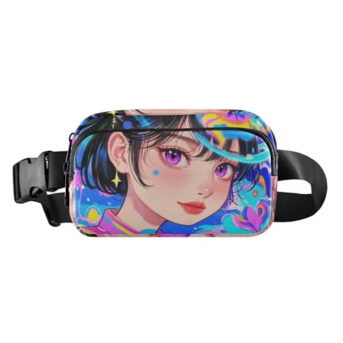 Bunte Cartoon-Schönheits-Umhängetasche, Hüfttasche für Männer und Frauen, kleine Schultertasche mit verstellbarem Riemen für Reisen, Einkaufen, Laufen, Bunte Cartoon-Schönheit, 1 size Bunte Cartoon-Schönheits-Umhängetasche, Hüfttasche für Männer und Frauen, kleine Schultertasche mit verstellbarem Riemen für Reisen, Einkaufen, Laufen, Bunte Cartoon-Schönheit, 1 size von voucong