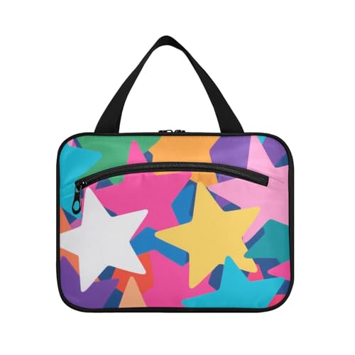 Bunte Cartoon-Stern-Dekor-Hängetaschen für Frauen mit Haken, Designer-Medizintaschen für Kreuzfahrt, Reisen, Hotel, estuche para guardar maquillaje L von voucong