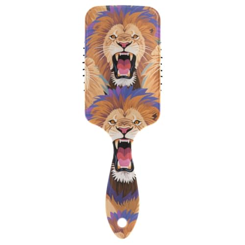 Bunte Cartoon-Tier-Löwen-Haarbürste für Frauen, Nass- und Trockenbürste für kurzes Haar, mit ergonomischem Griff, cepillo para cabello von voucong