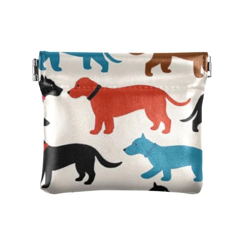 Bunte Geldbörse aus Leder mit Cartoon-Katze, Welpe, für Damen und Herren, niedliches Kleingeldfach für Damen, Bunte Cartoon-Katze, Welpen, 1 size, Druckkunst von voucong