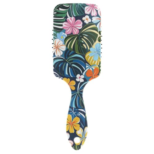 Bunte Sommerhaarbürste mit hawaiianischen Blumen, sanfte Haarbürste für Damen, Kopfmassagegerät für feines Haar mit ergonomischem Griff, Cepillos para cabello Bunte Sommerhaarbürste mit hawaiianischen Blumen, sanfte Haarbürste für Damen, Kopfmassagegerät für feines Haar mit ergonomischem Griff, Cepillos para cabello von voucong