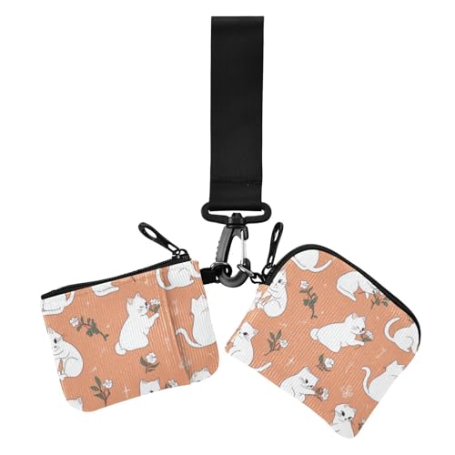 Cartoon-Blume, Katze, Anime, Orange, Damen-Münzgeldbörsen, Kartenetui, klein, abnehmbar, Visitenkartenetui, Geldorganizer mit Schlüsselanhänger für Damen, 2 Packungen, Cartoon Blume Katze Anime Cartoon-Blume, Katze, Anime, Orange, Damen-Münzgeldbörsen, Kartenetui, klein, abnehmbar, Visitenkartenetui, Geldorganizer mit Schlüsselanhänger für Damen, 2 Packungen, Cartoon Blume Katze Anime von voucong