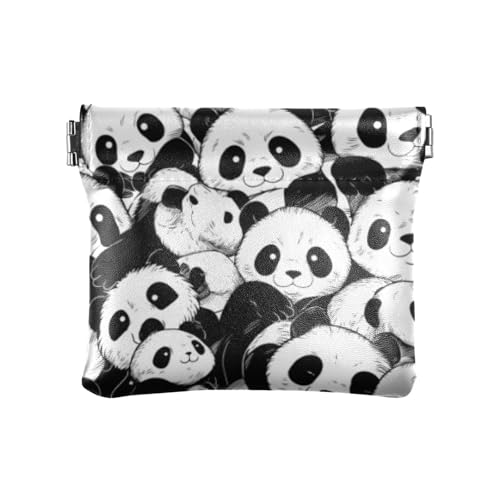 Cartoon Cute Panda Damen PU Leder Münzbörse Einzigartige Persönliche Gegenstände Organizer für Frauen, Cartoon-Panda, 1 size, Druckkunst von voucong