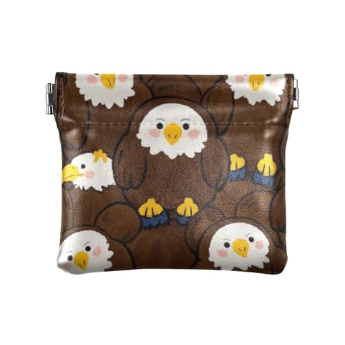 Cartoon-Geldbörse mit süßem Vogel für Damen, Leder, wasserdicht, Kleingeldhalter, Karten-Organizer für Frauen, Niedlicher Cartoon-Vogel, 1 size, Druckkunst von voucong