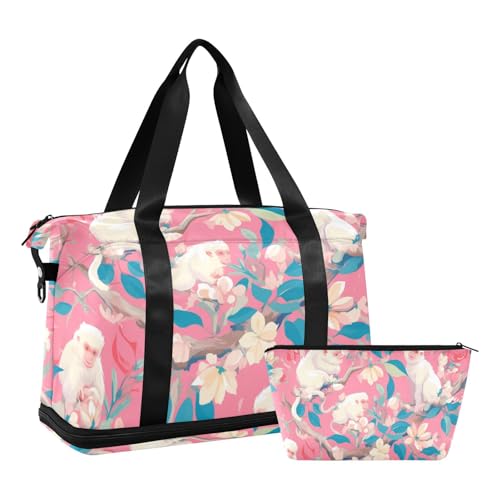 Cartoon Tree Baboon Light Peach Carry on Weekender Overnight Bag with Wet Pocket Adjustable Strap Sports Gym Bag for Trip Multifunctional for Men Women Cartoon Tree Baboon Light Peach Carry on Weekender Overnight Bag with Wet Pocket Adjustable Strap Sports Gym Bag for Trip Multifunctional for Men Women von voucong