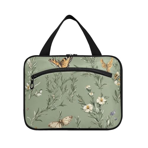Chic Rosmarin, Salbeigrün, wild, hängende Reisegröße, Toilettenartikel für Herren, mit Haken, Designer-Kosmetiktasche, faltbar, wasserdicht, für Reisen, Reisen, Bolsa de maquillaje para Mujer L von voucong