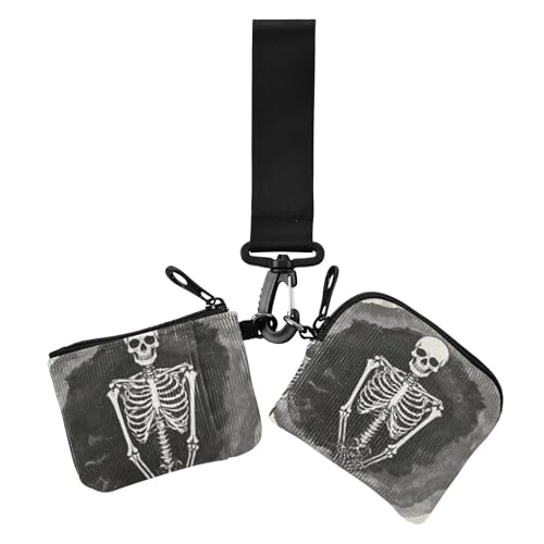 Chinesische Tinte Malerei Kunst Schädel Frauen Kartenetui Ersatz Halter Mini Mode Reißverschluss Geldbörse Brieftasche mit Handschlaufe für Damen 2 Stück, Chinesische Tinte Malerei Kunst Schädel, 1 Chinesische Tinte Malerei Kunst Schädel Frauen Kartenetui Ersatz Halter Mini Mode Reißverschluss Geldbörse Brieftasche mit Handschlaufe für Damen 2 Stück, Chinesische Tinte Malerei Kunst Schädel, 1 von voucong