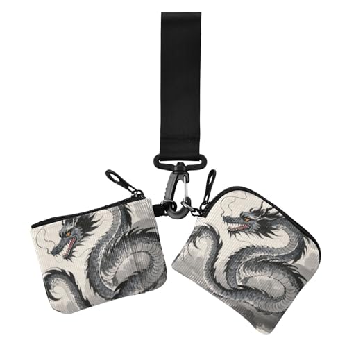Chinesische Tuschemalerei Kunst Drache Damen Münzgeldbörsen Kartenhüllen Minimalistischer Ausweis-Schutz mit Reißverschlusstasche für Damen 2 Stück, Chinesische Tuschemalerei Kunst Drache, 1 size, Chinesische Tuschemalerei Kunst Drache Damen Münzgeldbörsen Kartenhüllen Minimalistischer Ausweis-Schutz mit Reißverschlusstasche für Damen 2 Stück, Chinesische Tuschemalerei Kunst Drache, 1 size, von voucong