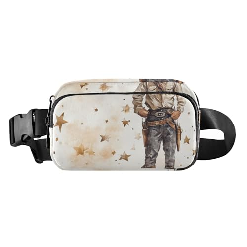 Coole Cowboy-Gürteltasche für Damen, Herren, Teenager, wasserabweisend, mit verstellbarem Riemen für Reisen, Einkaufen, Laufen, cooler Cowboy-Charme, Einheitsgröße, Cooler Cowboy-Charm, 1 size von voucong